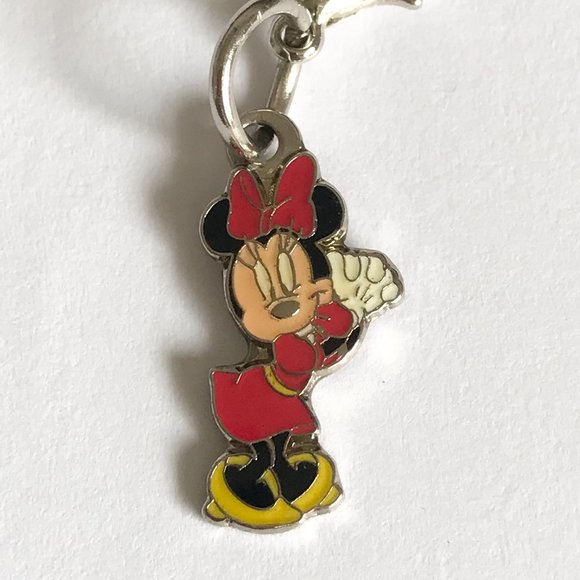 Vintage Disney Minnie Mouse Clip On Charm Bracelet Zipper Pull Purse Disneyana - Picture 5 of 10